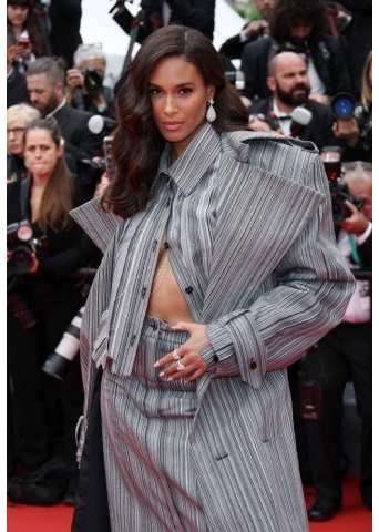 CINDY BRUNA SHUTTING DOWN THE CANNES RED CARPET IN LARUICCI